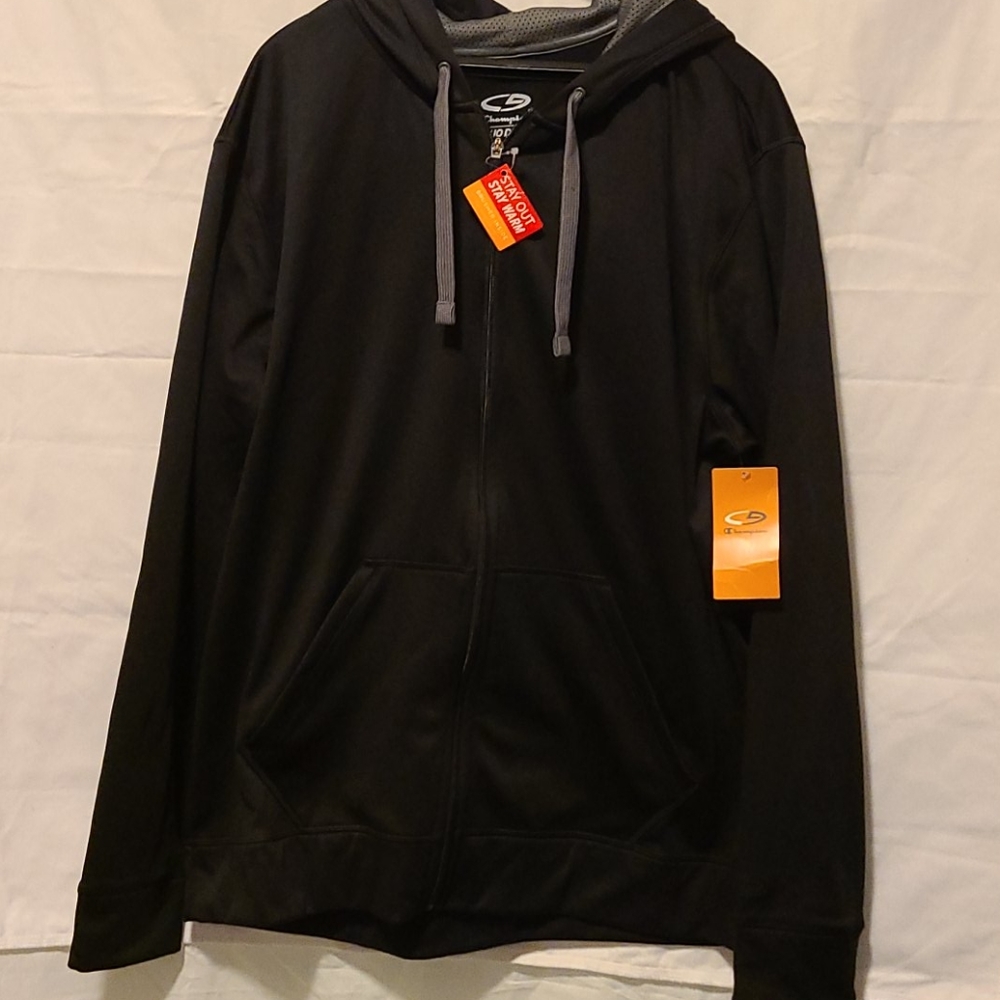 🆕️ with tags! Black Champion Zip Up Hooded Jacket